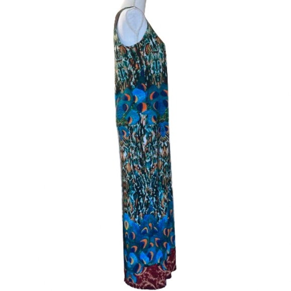 Signature by Robbie Bee Nordstrom Rack Casual PEACOCK Maxi Dress Sleeveless - Picture 8 of 11